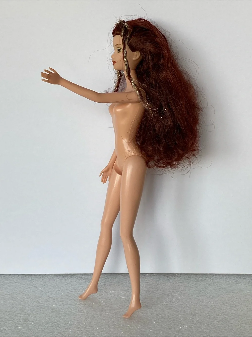 Vintage 2004 Barbie Disney Sparkle Princess Belle Mattel #G7935 - Redressed